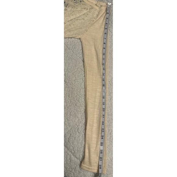 Rue 21 Ivory Cream High Low Knit Top Long-Sleeve Cotton Rayon Blend Women Size M - Picture 7 of 7